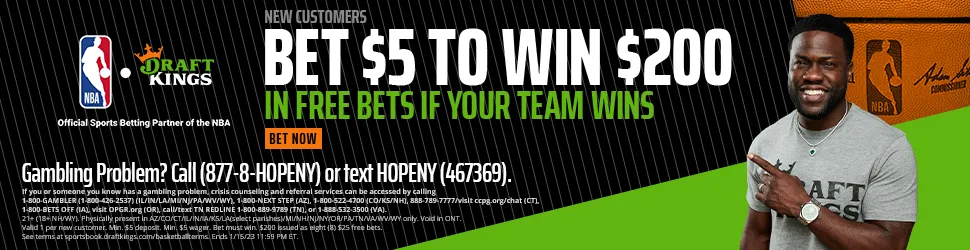 DraftKings NBA Offer: Bet $5, Win $200