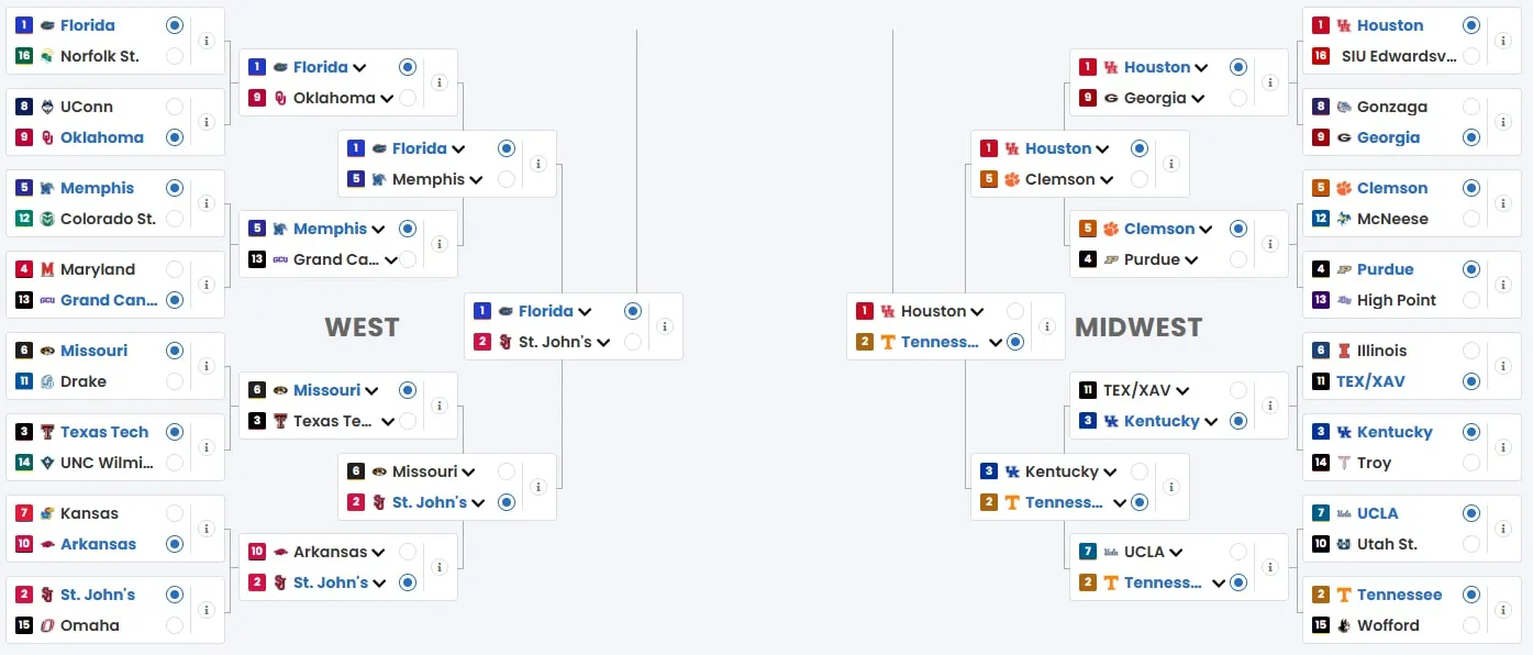 march madness bracket small pools