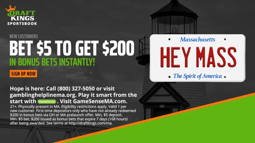 DraftKings Massachusetts Offer: Bet $5, Get $200 Bonus Bets