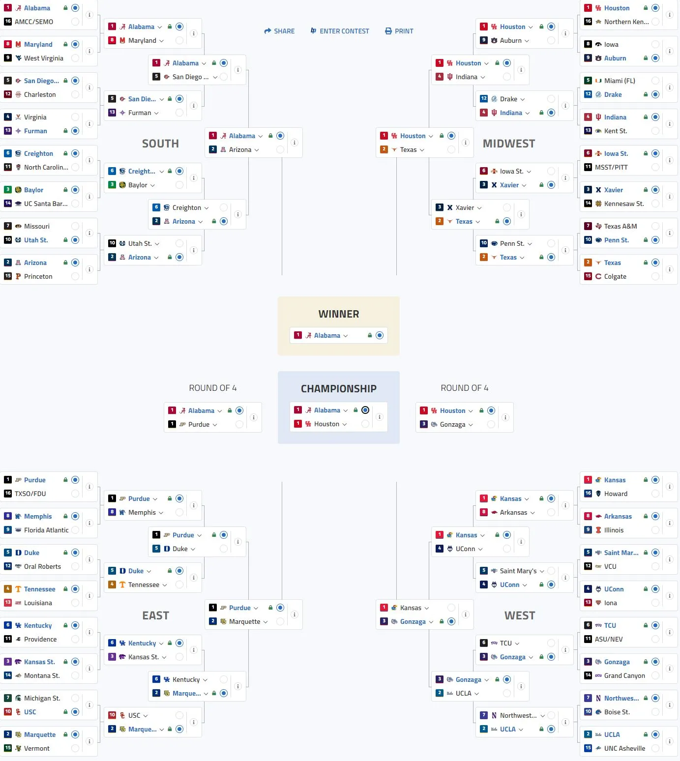 2023 NCAA Tournament Perfect Bracket: Small Pools (March Madness)
