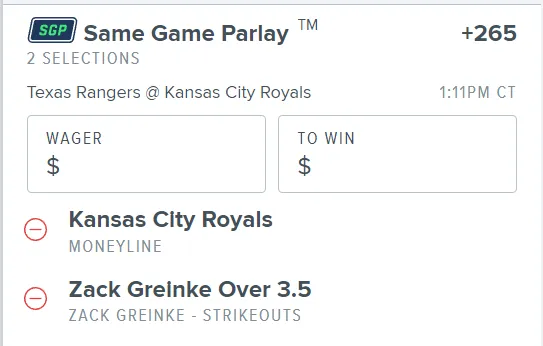 FanDuel Player Performance Double Same Game Parlay