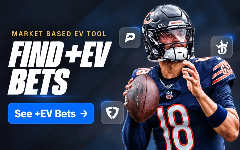 Find the best +EV NFL bets at BettingPros based on where the sharpest sportsbooks think the expected value is.