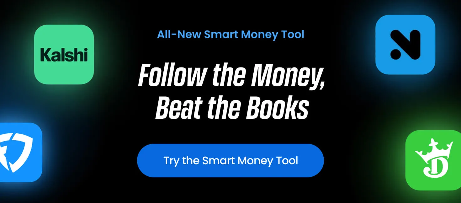 See what sharp bettors are betting and tail them at even better odds with the BettingPros Smart Money tool.