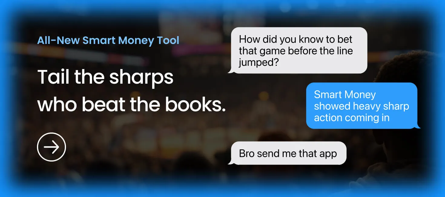 See what sharp bettors are betting and tail them at even better odds with the BettingPros Smart Money tool.