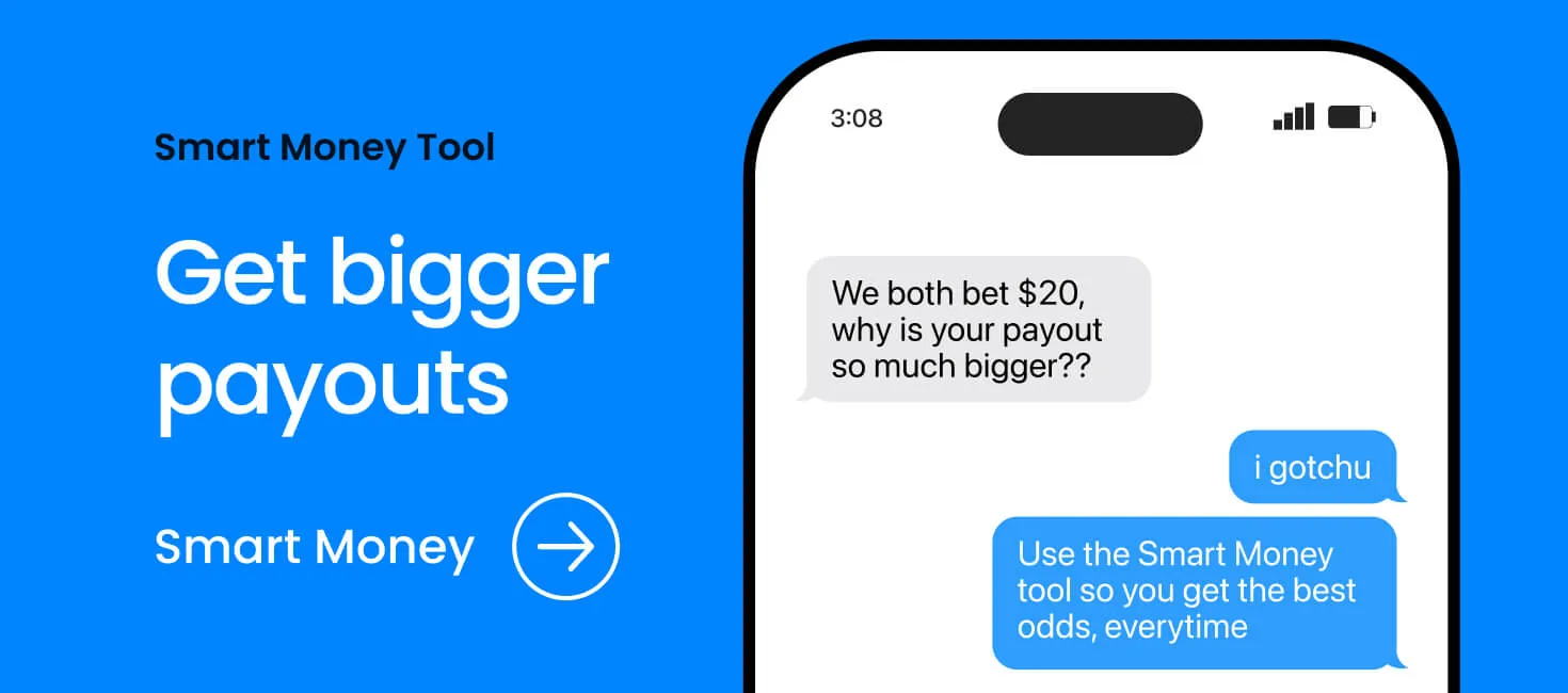 See what sharp bettors are betting and tail them at even better odds with the BettingPros Smart Money tool.