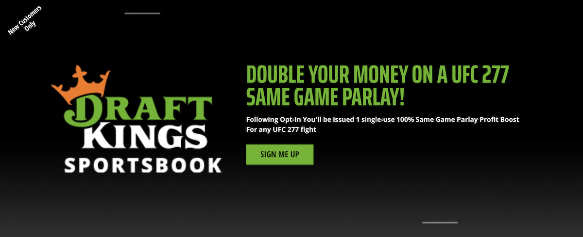 DraftKings UFC 277 Double your Money