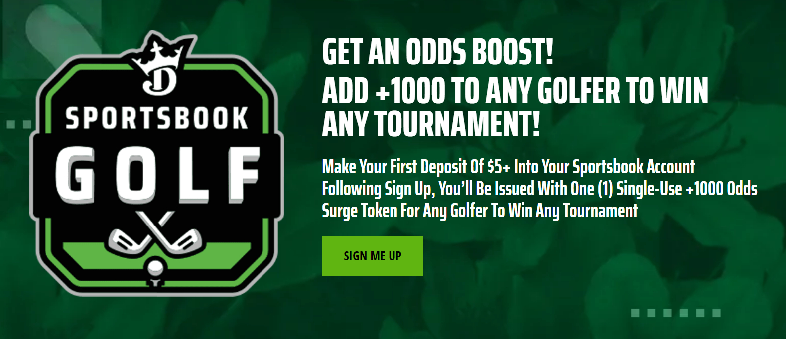 DraftKings Masters Offer
