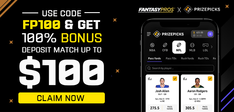 PrizePicks Deposit Match: Use Code FP100 & get a 100% deposit match up to $100